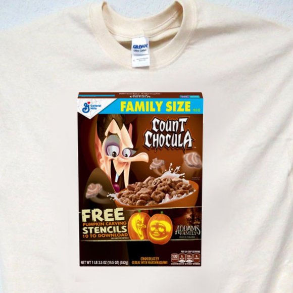 COUNT CHOCULA, CLASSIC CEREAL IVORY MENS TEE'S  ALL SIZES T-1997 - Picture 1 of 3